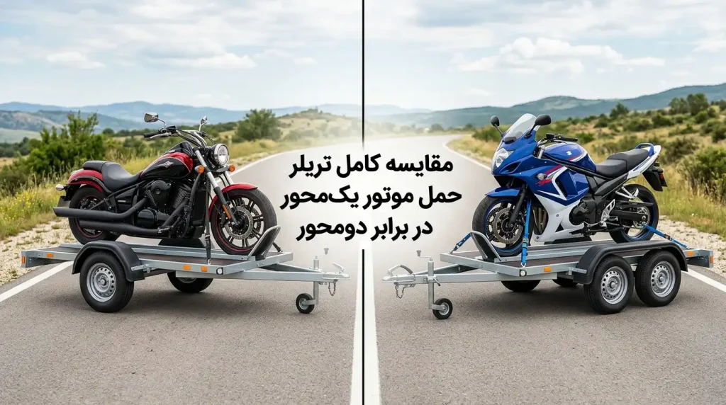 مقایسه کامل تریلر حمل موتور یک‌محور در برابر دومحور