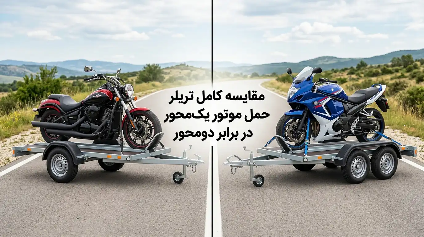 مقایسه کامل تریلر حمل موتور یک‌محور در برابر دومحور
